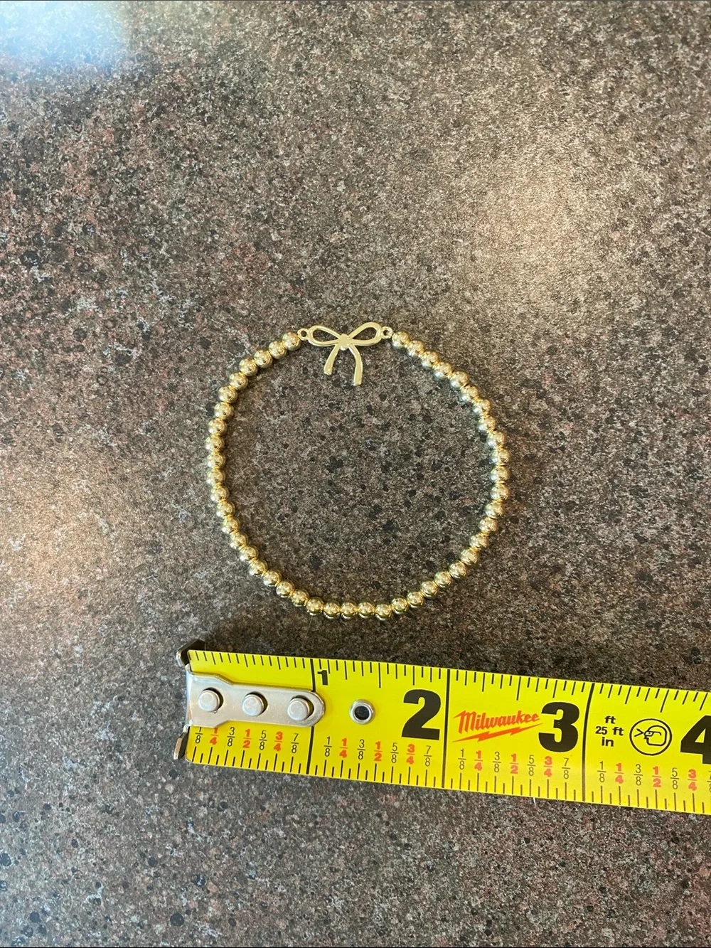 Gold Beaded Bow Bracelet - Women Jewelry